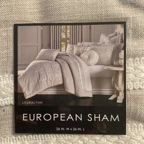 J. QUEEN NEW YORK, LAURELYNN Euro Sham, 26”x 26”, Dry Clean Only, Taupe NWT - Picture 8 of 8